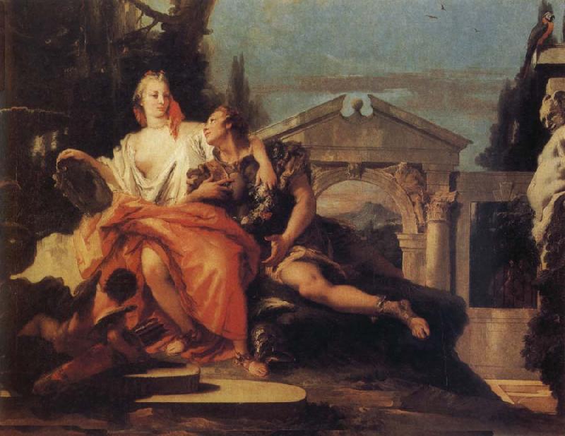 Giovanni Battista Tiepolo Rinaldo and Armida oil painting picture